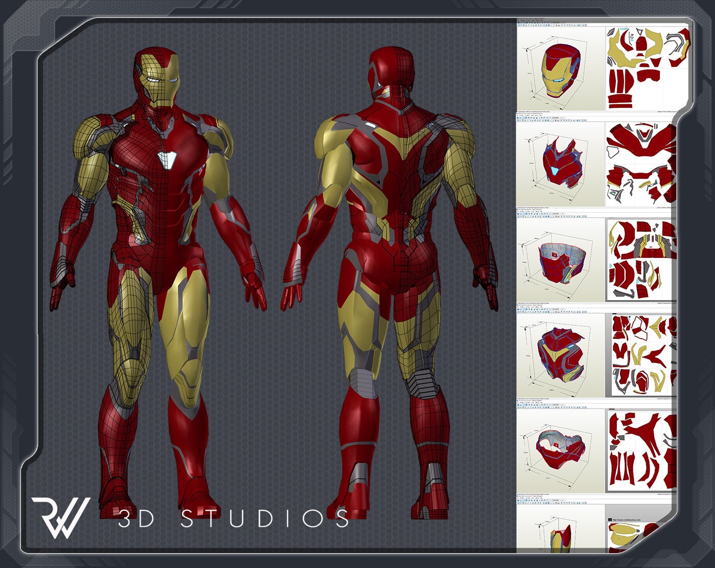 Iron Man Mark 6 Pepakura Files