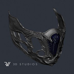 Sub-Zero New Mask Mortal Kombat Movie 2021 STL File imagem 3