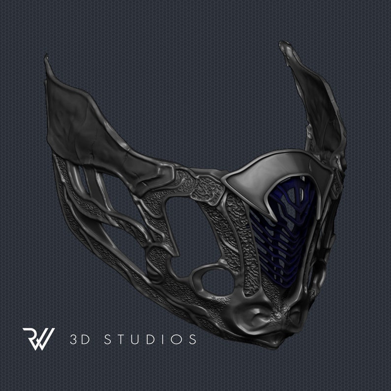 Sub-Zero New Mask Mortal Kombat Movie 2021 STL File imagem 3