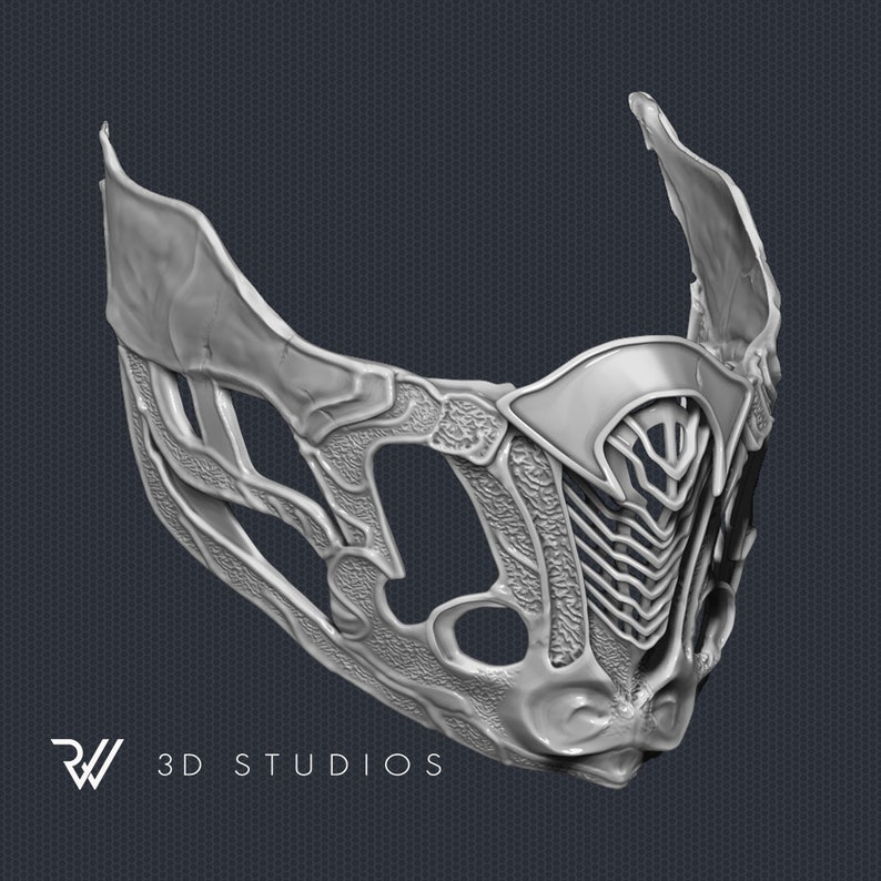 Sub-Zero New Mask Mortal Kombat Movie 2021 STL File imagem 6