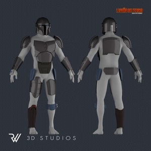 The Mandalorian Beskar Armor pepakura file DIY pattern