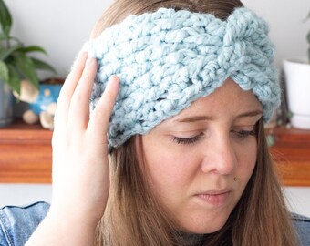 CROCHET PATTERN Alpine Twist Headband (Printable PDF) | Twisted Earwarmer Crochet Pattern | Winter Headband | Quick Ear Warmer