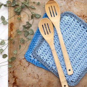 CROCHET PATTERN Double Crochet Dishcloth (Printable PDF) | Beginner Dishcloth Pattern | Easy Crocheted Washcloth | dc Dishcloth Pattern