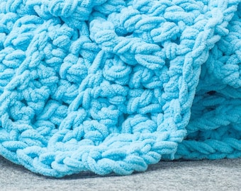 Braids and Twists Chunky Throw - Crochet Blanket Pattern (Printable PDF)