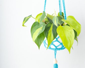 CROCHET PATTERN Boho Plant Hanger (Printable PDF) | Crochet Hanging Planter Pattern | Easy Crochet Plant Hanger | Cotton Plant Hangers