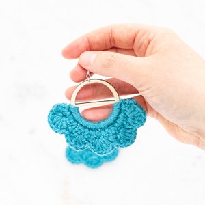 CROCHET PATTERN Flower Earring Crochet Printable PDF Pattern Crocheted Jewelry Floral Earring Gift for Women Jewellery Crocheting Flowers image 4