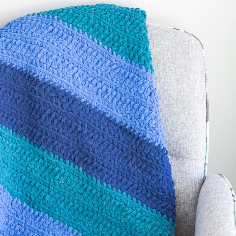 CROCHET PATTERN Chunky Baby Blanket printable PDF Super Bulky Afghan