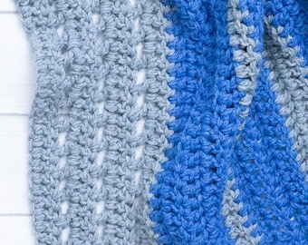 Striped Baby Blanket Crochet Pattern (Printable PDF with Two Sizes!)