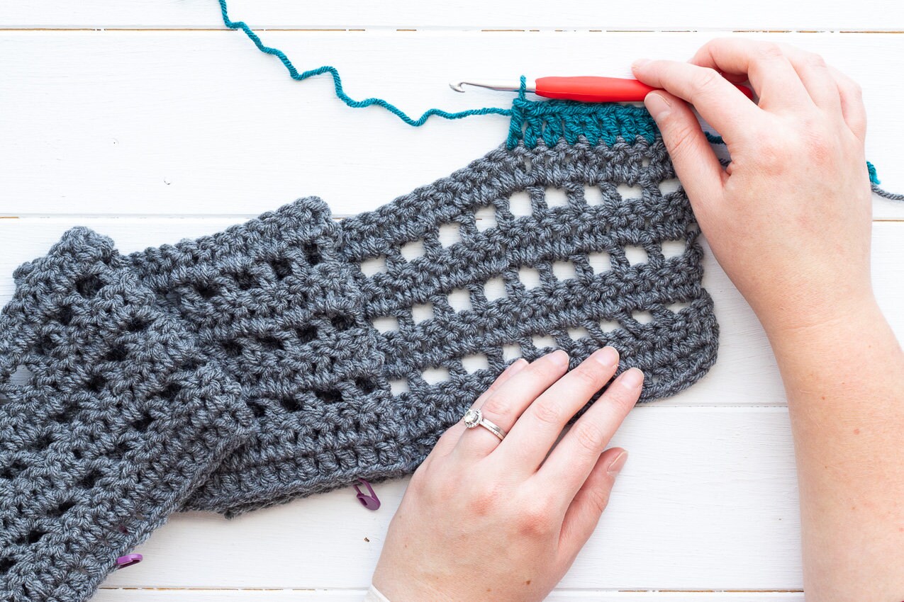Easy Crochet Infinity Scarf Pattern (printable PDF) | Beginner Color ...