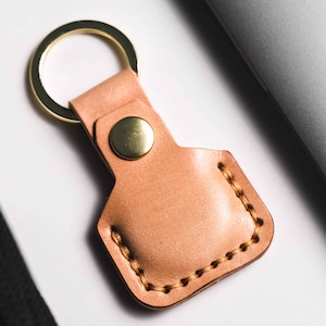 Porte-clés en cuir AirTag, AirTags en cuir, Étui en cuir pour porte-clés AirTag, Étui AirTag