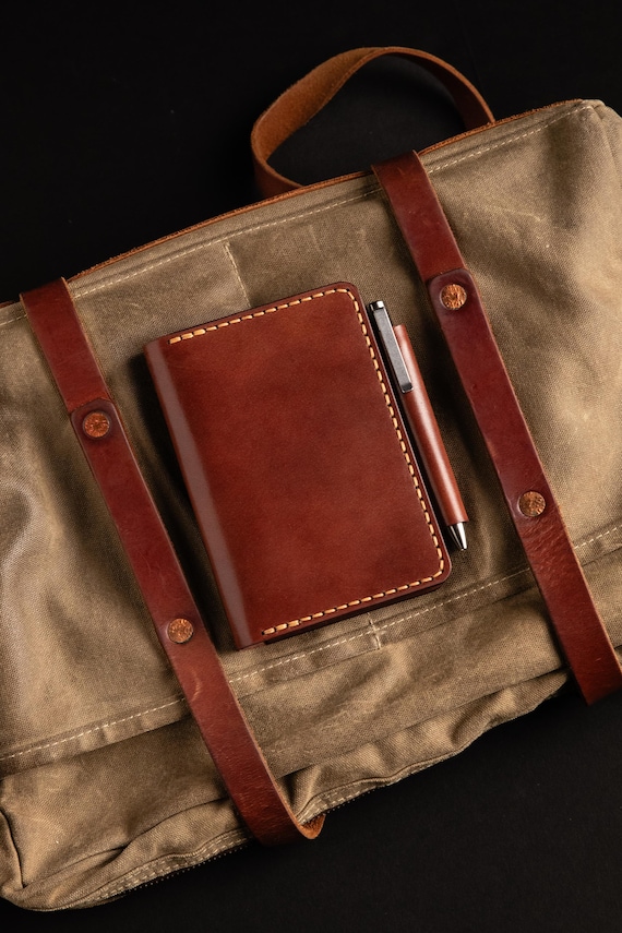 Leather Field Notes Cover, EDC Wallet, Moleskine Journal
