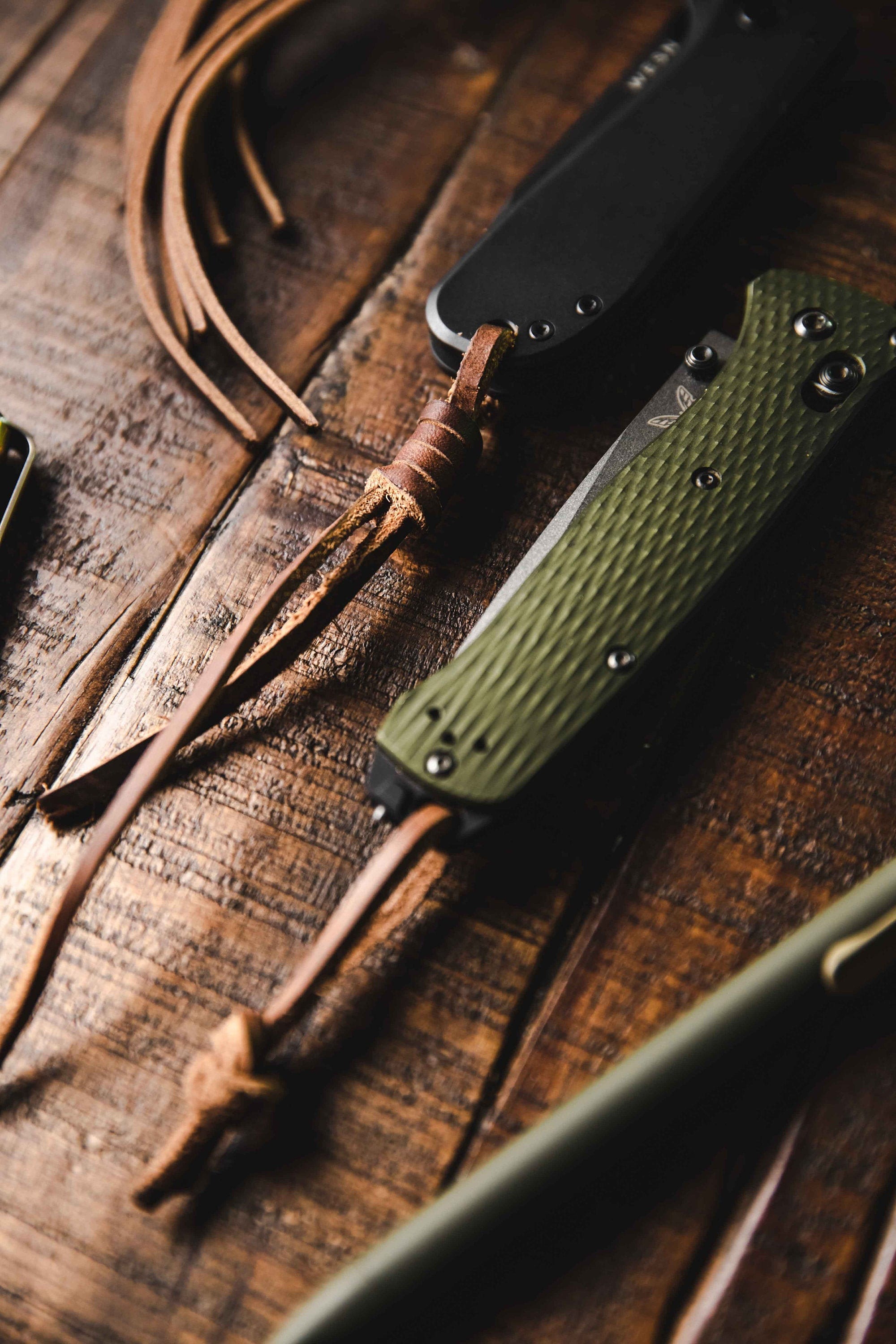 Leather Lanyards Everyday Carry Knife Knife -