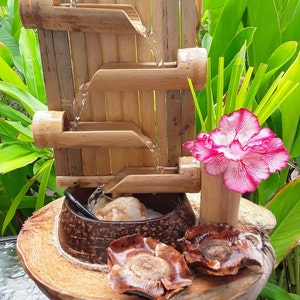 Table top fountain,mini fountain,handmade fountain handmade from bamboo&coconut