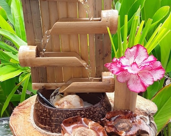 Table top fountain,mini fountain,handmade fountain handmade from bamboo&coconut