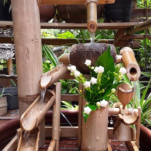 Table top water fountain,mini fountain,handmade fountain handmade from bamboo&coconut shell