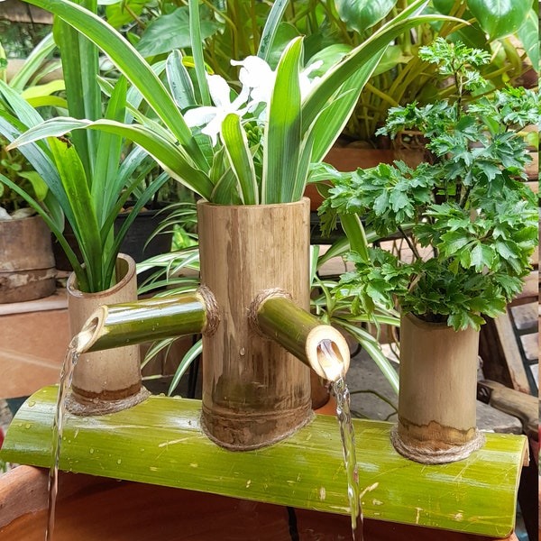 Mini fountain bamboo fountain indoor/outdoor fountain real handmake from bamboo