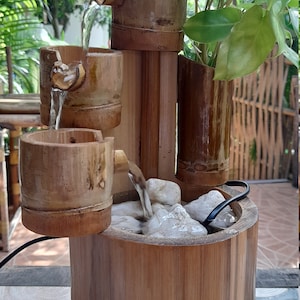 Table top bamboo water fountain,mini fountain,indoor fountain handmake fountain, real handmake from bamboo