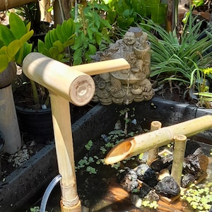 Handmade Bamboo Shishi Odoshi Fountain: Japanese Style Garden Decor