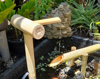 Double set of Large Odoshi H50 Japanese style fountain free style install /outdoor fountain / handmade fountain from real bamboo