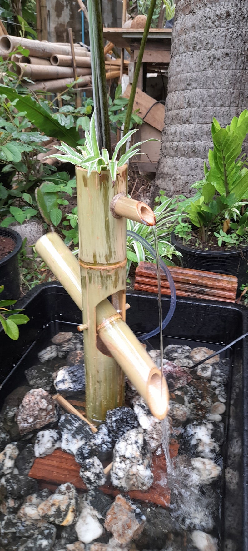 Shishi Odoshi Japanese Style Fountain Outdoor Fountain Etsy