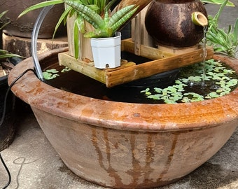 Handgefertigter Bambus Kokos Solar Brunnen, Thailand Design - Etsy.de