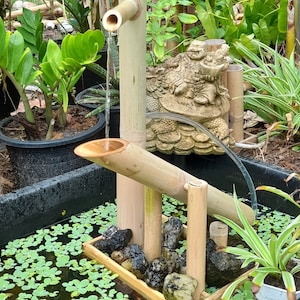 Shishi odoshi fountain japanese style outdoor fountain from real bamboo