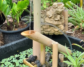 Shishi odoshi fountain japanese style outdoor fountain from real bamboo