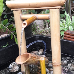 Torii shishi odoshi fountain outdoor fountain handmake fountain from real bamboo