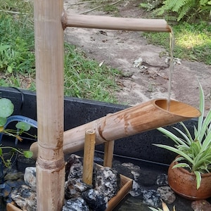 Shishi odoshi fountain japanese style outdoor fountain from real bamboo