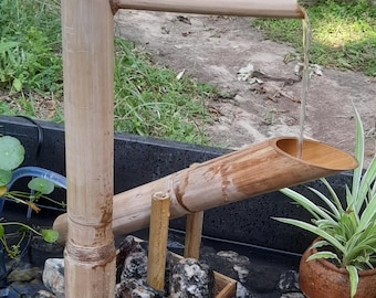 Shishi odoshi fountain japanese style outdoor fountain from real bamboo