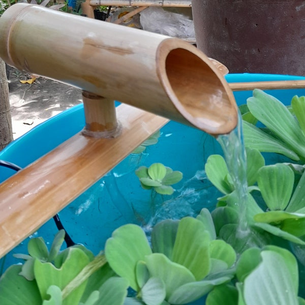 Top bowl Odoshi water fountain indoor/outdoor style, handmake from real bamboo.