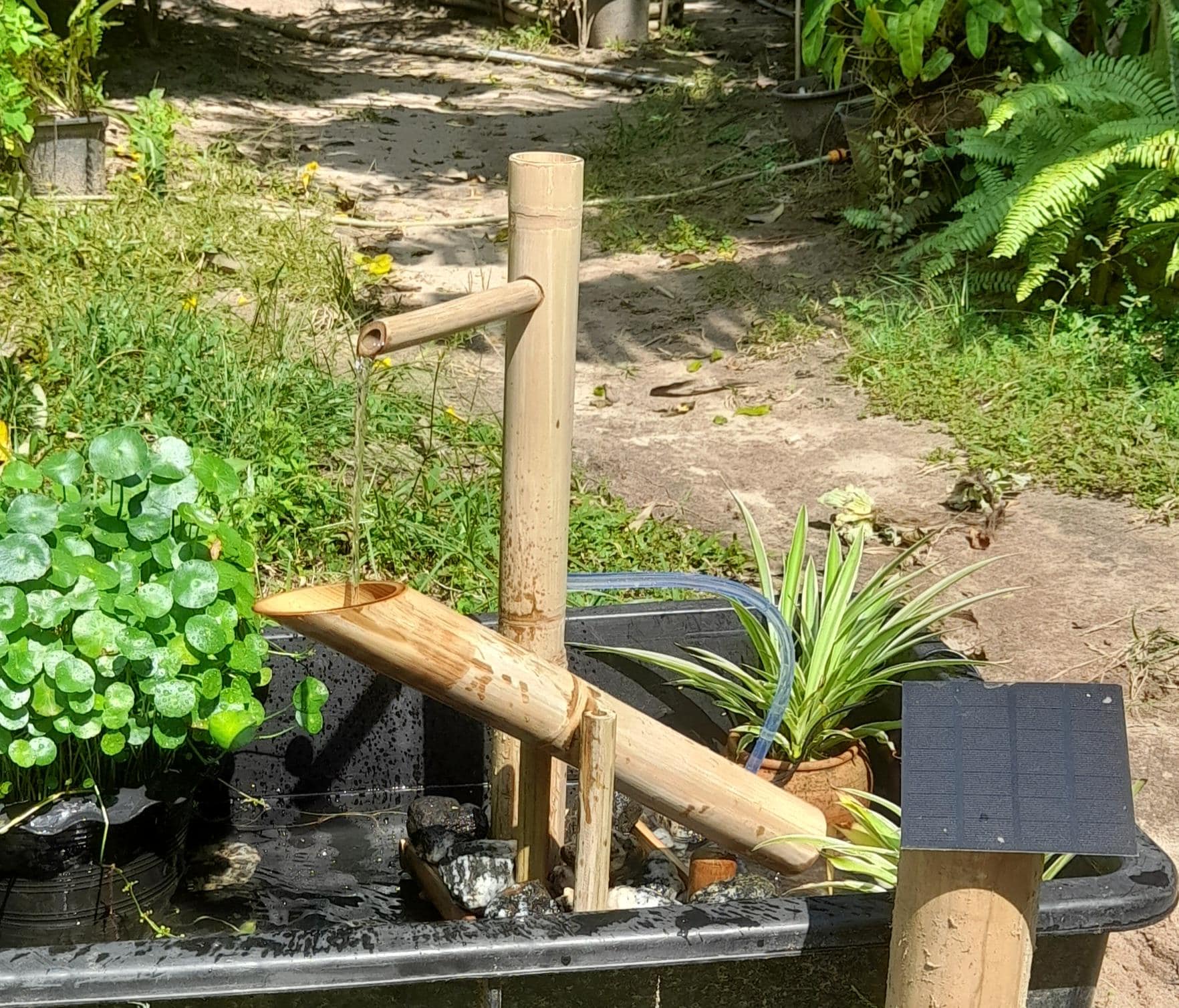 Solar Bambusbrunnen, japanischer Shishi Odoshi Stil, handgefertigtes  Auendekor - Etsy.de