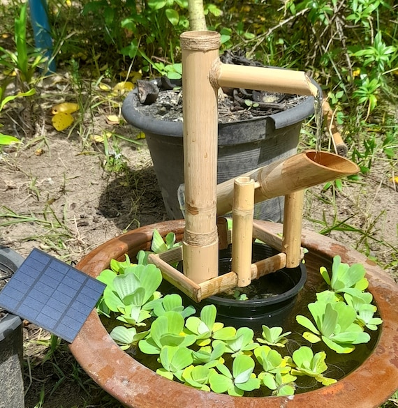 Solar Shishi Odoshi Brunnen: Handgemachter Bambus Japanischer Stil - Etsy.de