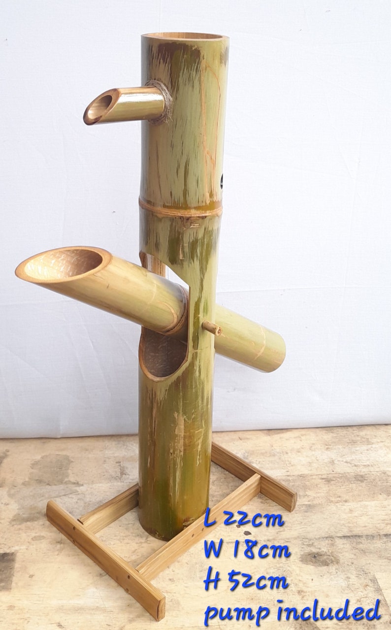 Shishi odoshi Japanese style fountain, outdoor fountain handmake fountain from real bamboo image 3