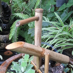 Shishi odoshi fountain japanese style indoor or outdoor fountain mini fountain from real bamboo