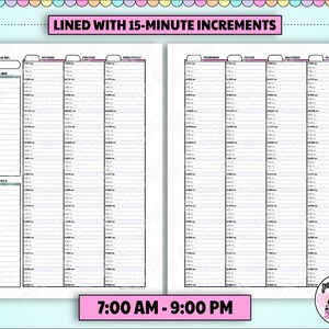 Barber Planner | 15 Minute Planner | Barber Appointment Book Template ...