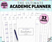 Student Planner Printable | College Planner Printable | Ultimate Academic Planner | Study Planner | Back to School Planner | Project Planner