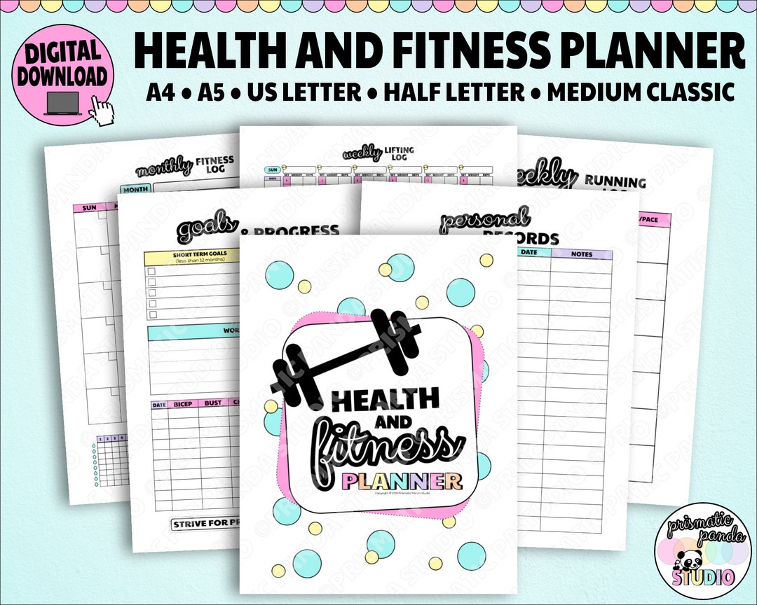 Fitness Planner | Printable Workout Journal | Exercise Log Template ...
