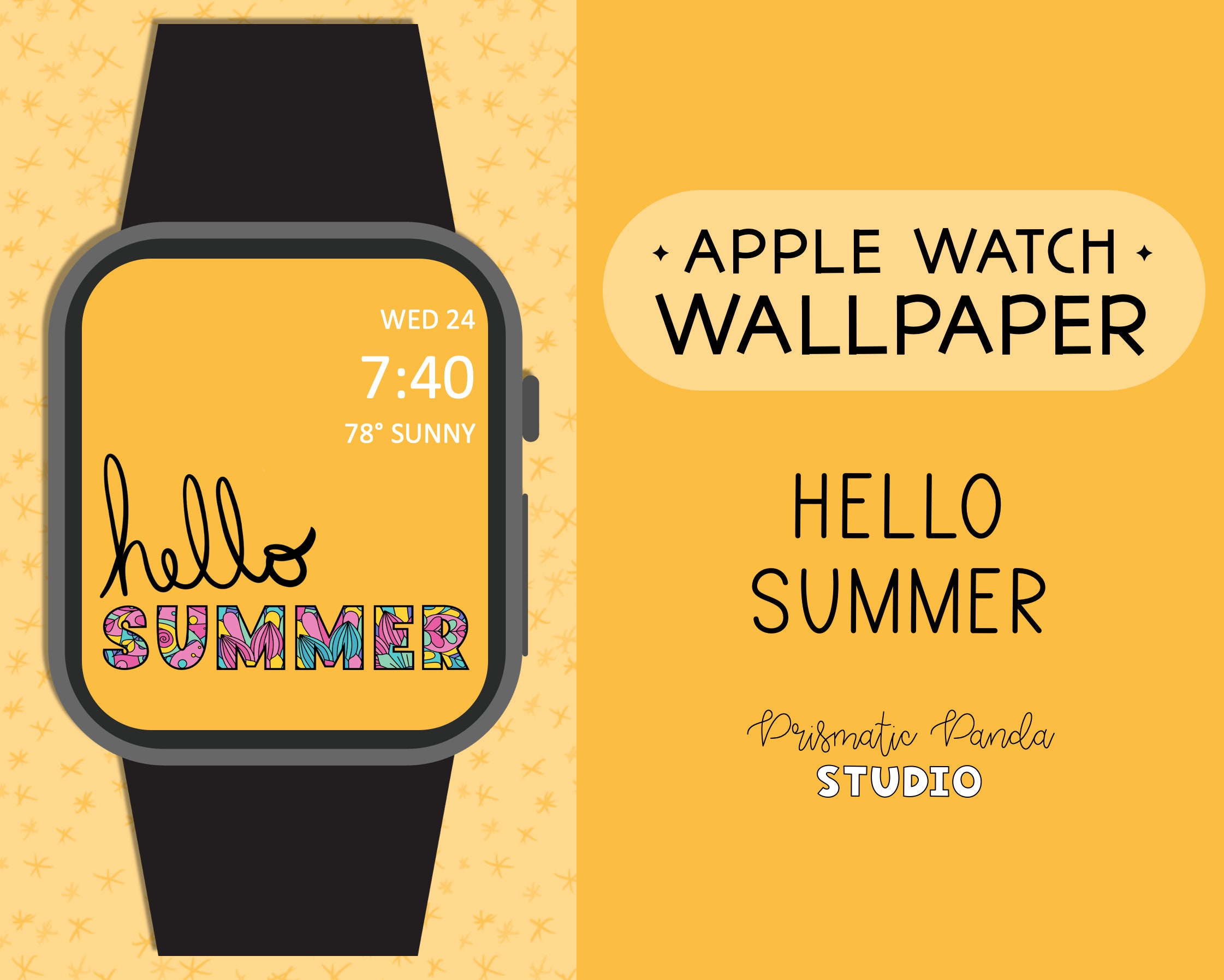 Apple Watch Wallpaper Hello Summer Watch Background Apple Watch Face Etsy