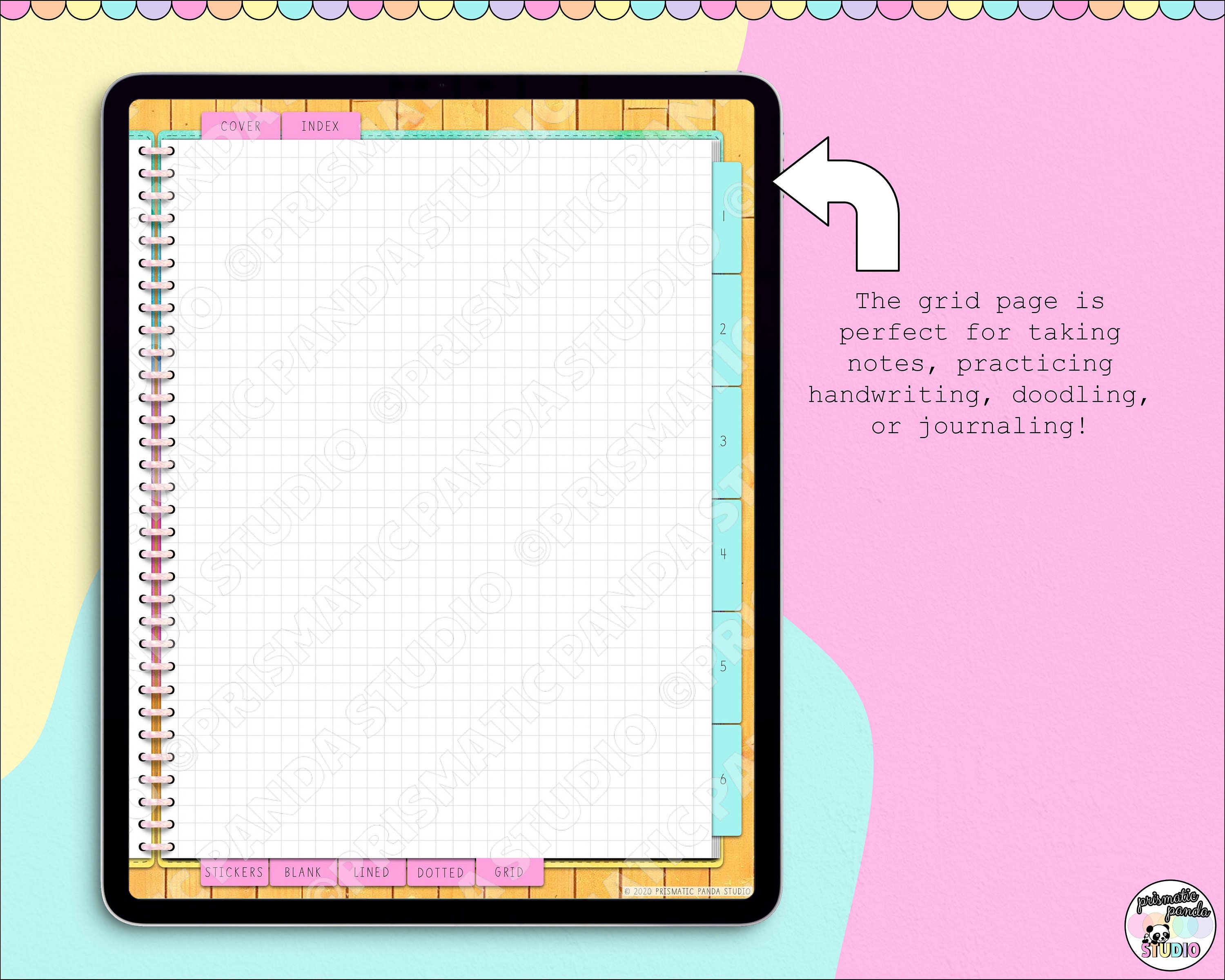 Digital Notebook | Goodnotes Hyperlinked Journal | 6 Subject | iPad ...
