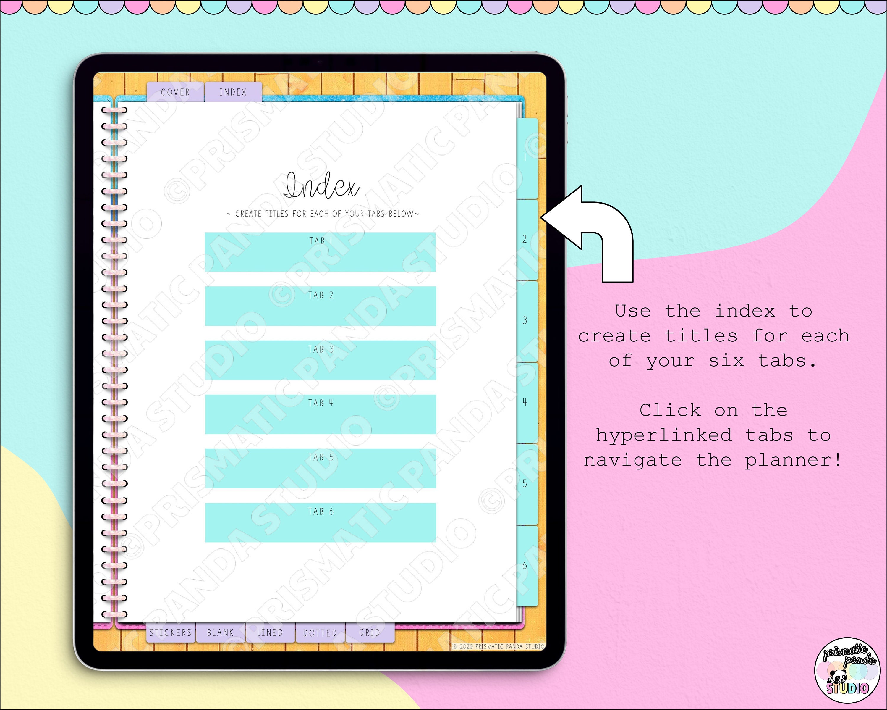 Digital Notebook | 6 Subject | Goodnotes Hyperlinked Journal | iPad ...