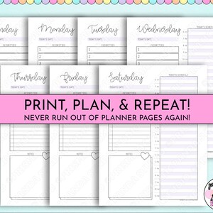 Daily Planner Printable | 30-minute Daily Agenda | Hourly Planner | Day ...