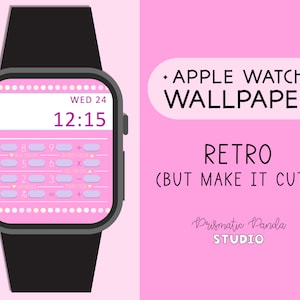 Apple Watch Hintergrund | Retro Style | Süßes Ziffernblatt | Apple Watch Wallpaper