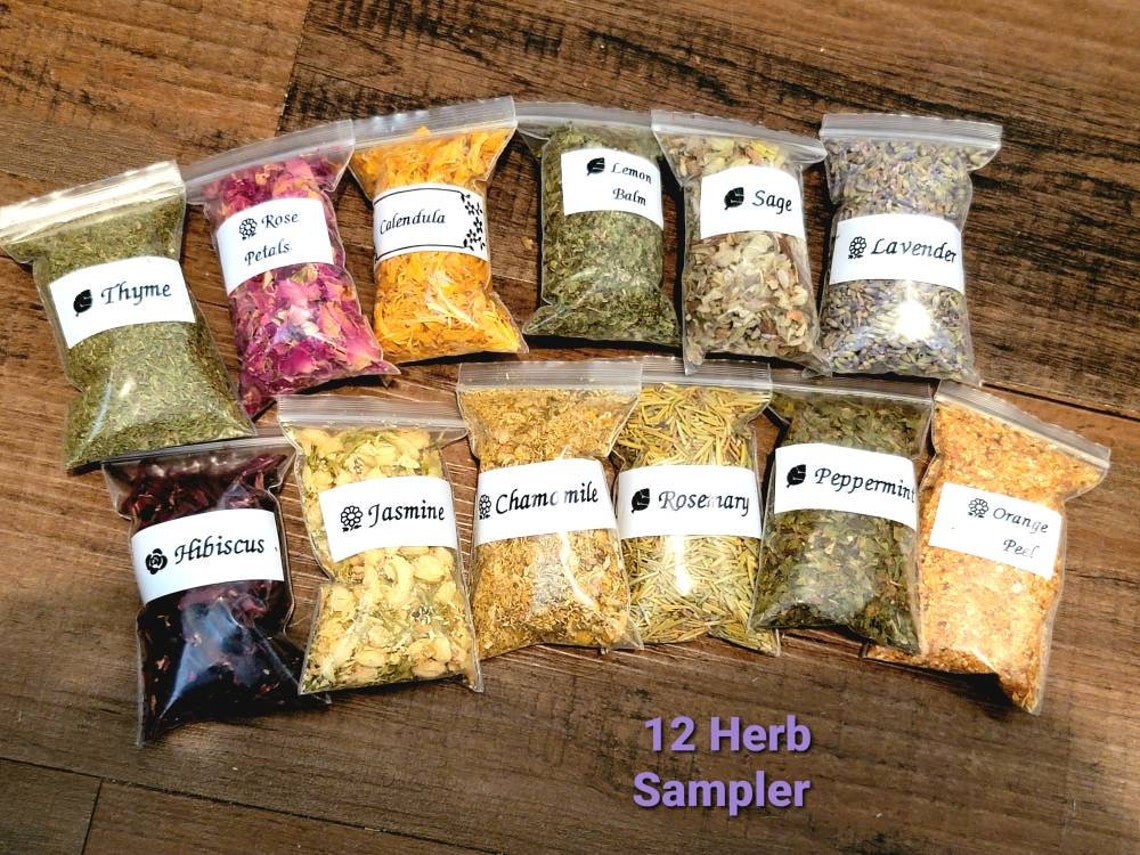 Sampler of 12 Dried Herbs and Flowers for Soap and Candle Etsy