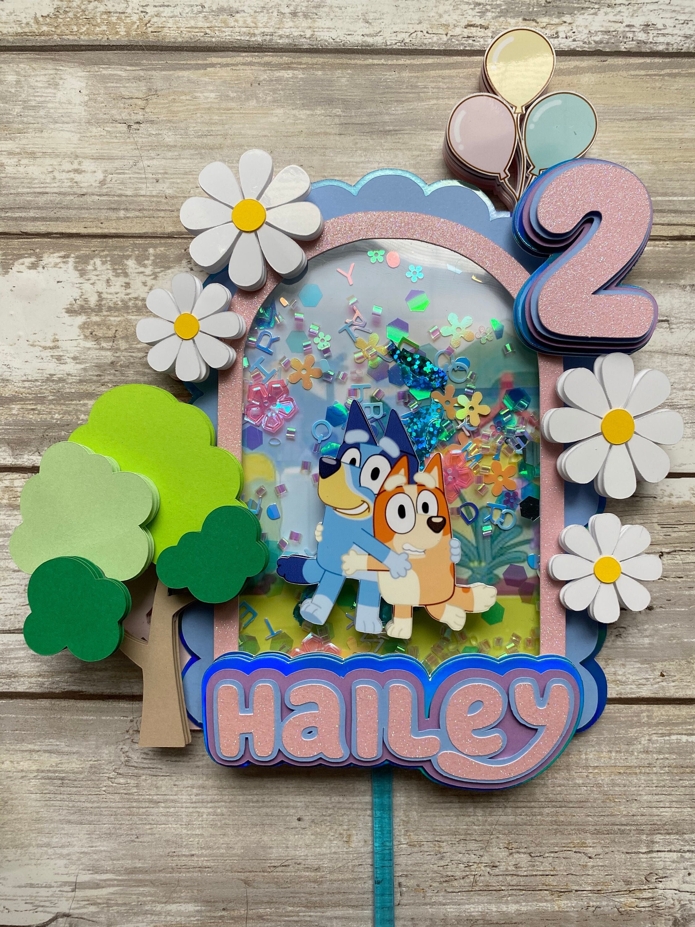 Blue Dog Cake Topper
