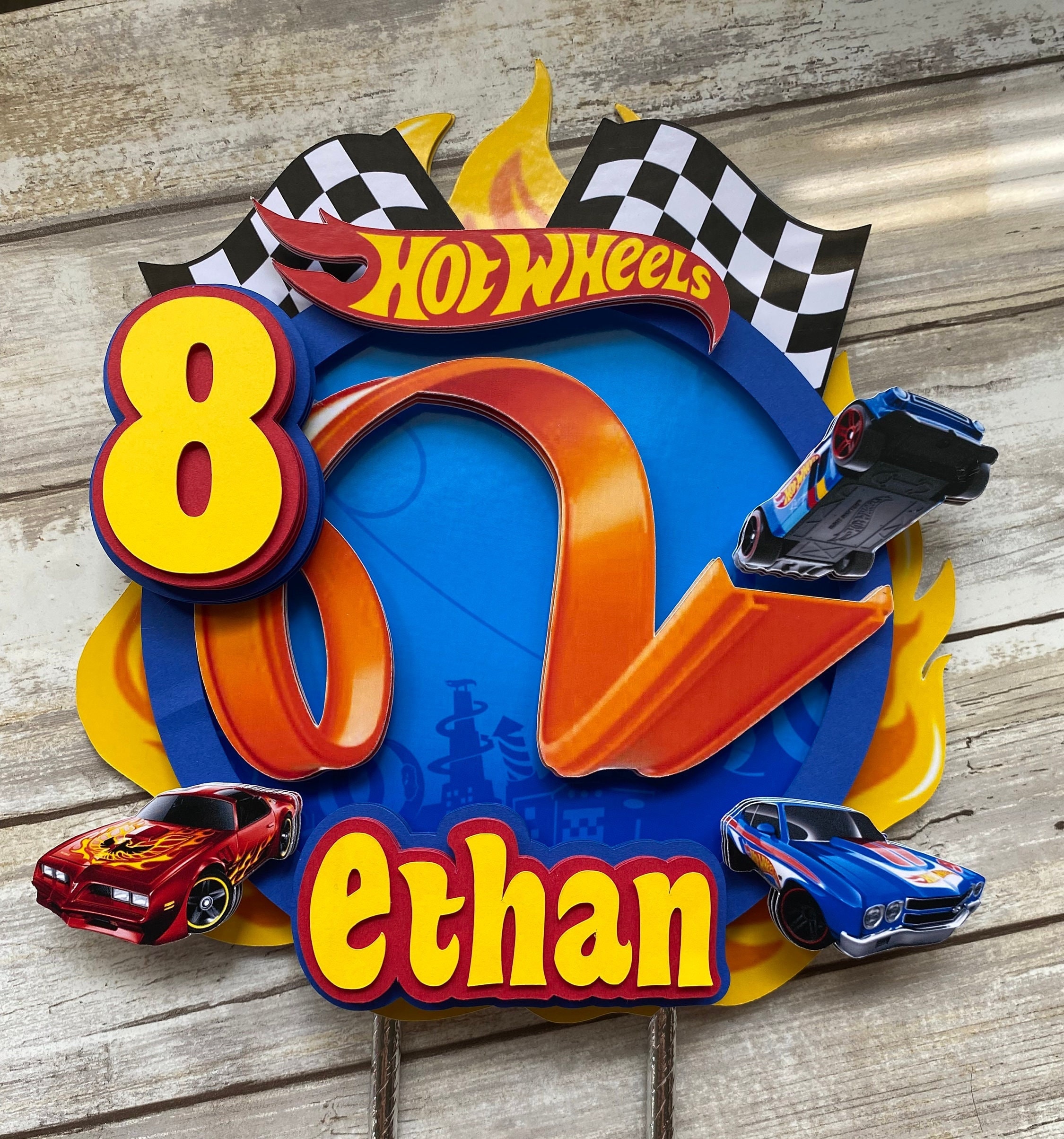 Hot Race Car Cake Topper