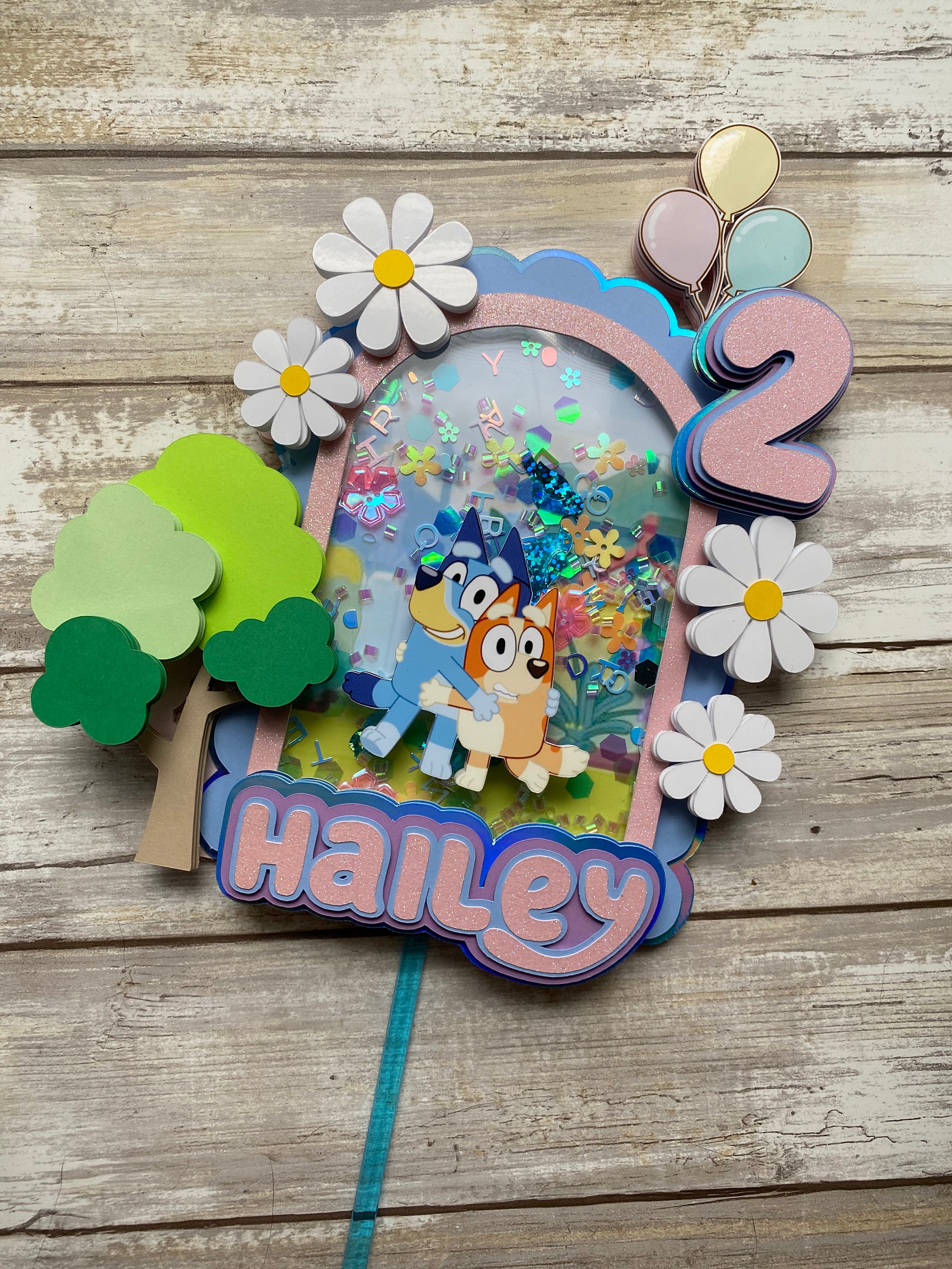 Blue Dog Cake Topper