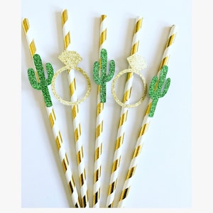 Cactus straws,final fiesta bachelorette,boho bachelorette,Sedona,Scottsdale,palm springs bachelorette,desert bachelorette decor,tropical bac