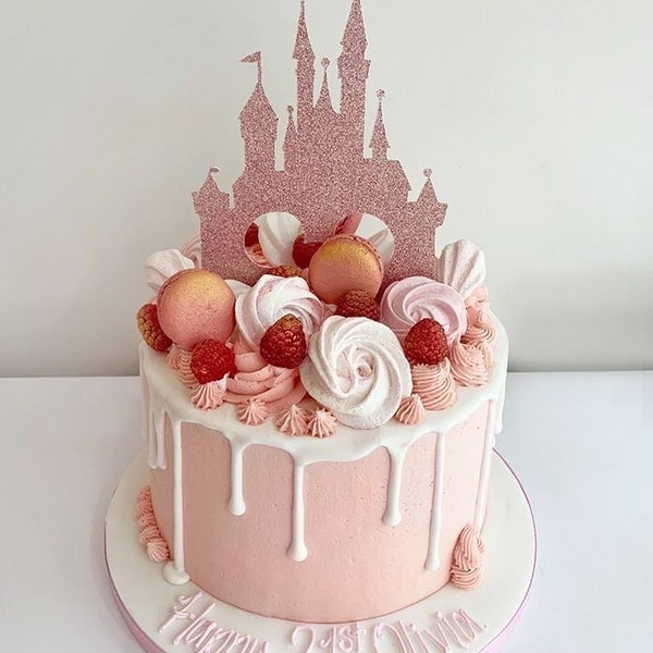 Happily Ever after cake topper,disney castle cake topper,disney wedding cake topper,Cinderella's castle cake topper,princess wedding topper