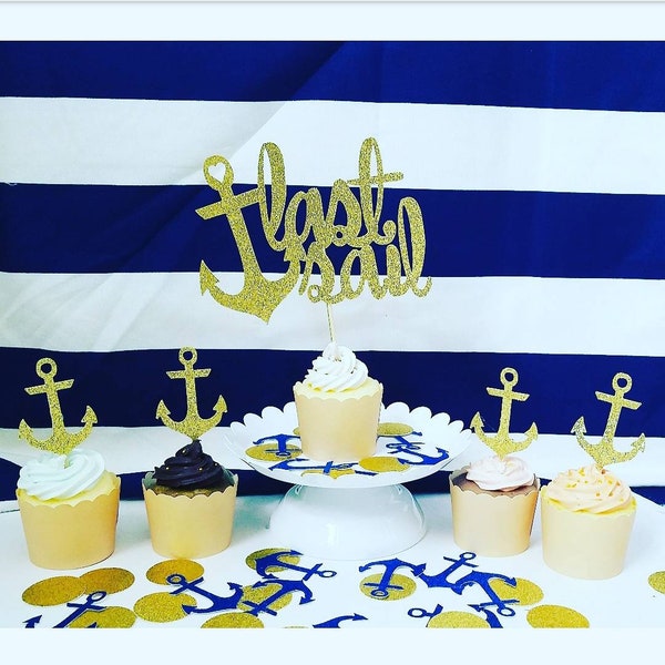 Nautical Bridal Shower Anchor Centerpieces Etsy